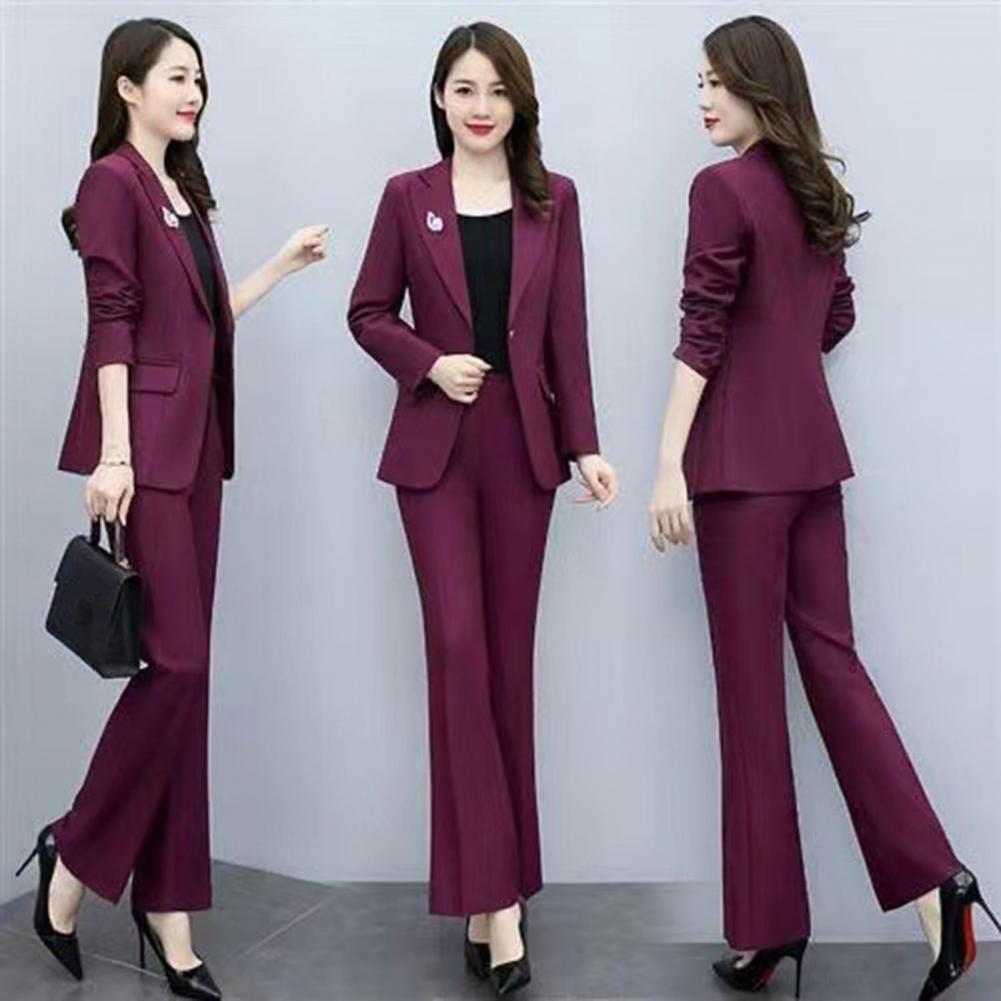 Women'S Formal Wear Pants Suit - 2 Pcs/Set Lady Formal Coat Pants