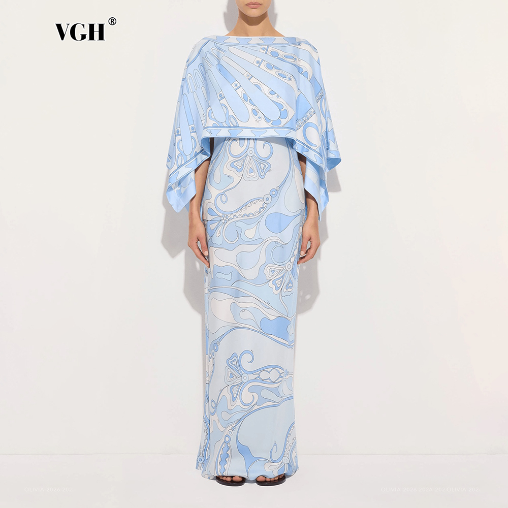 VGH Light Blue Abstract Print  - Formal Women'S Wear 评论和价格