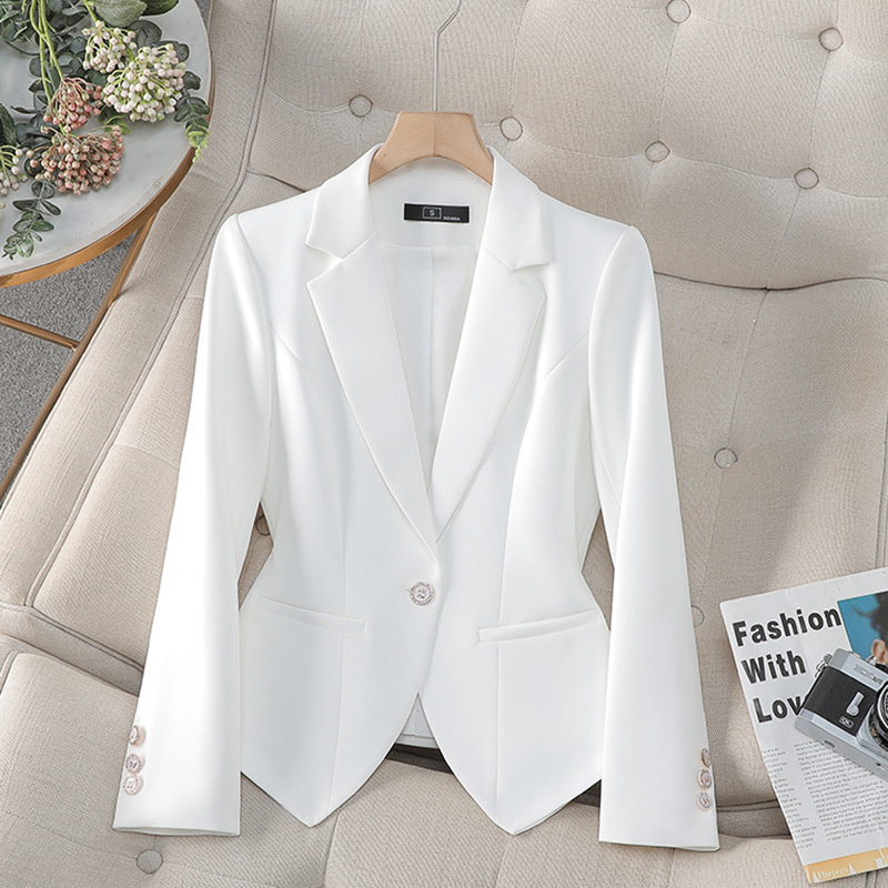 New Fashion Female Formal Blaz - Women Formal Wear With Black Blazer 评论和价格