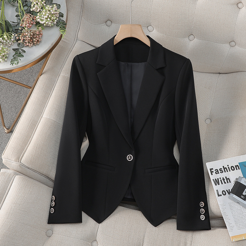 New Fashion Female Formal Blaz - Women Formal Wear With Black Blazer 评论和价格