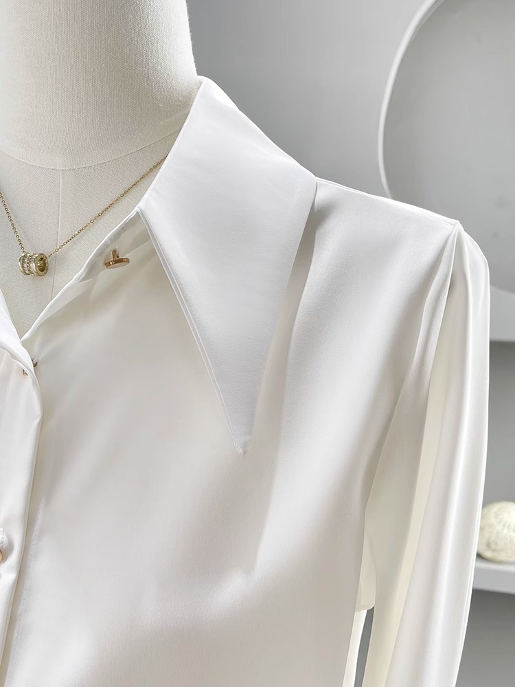 Long Sleeve Shirts Womens Chif - Women Formal Wear Korean 评论和价格