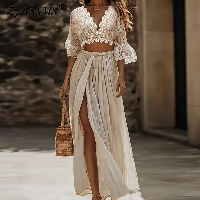 Womens Bohemian Lace Two Piece - Formal Women'S Wear 评论和价格