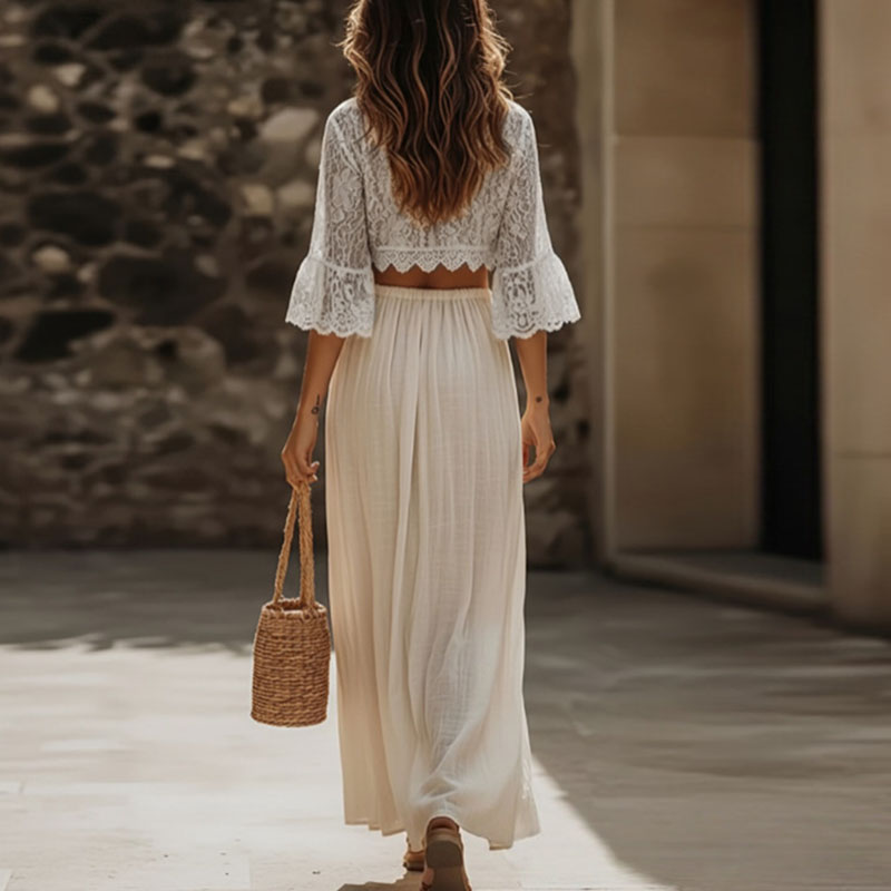 Womens Bohemian Lace Two Piece - Formal Women'S Wear 评论和价格