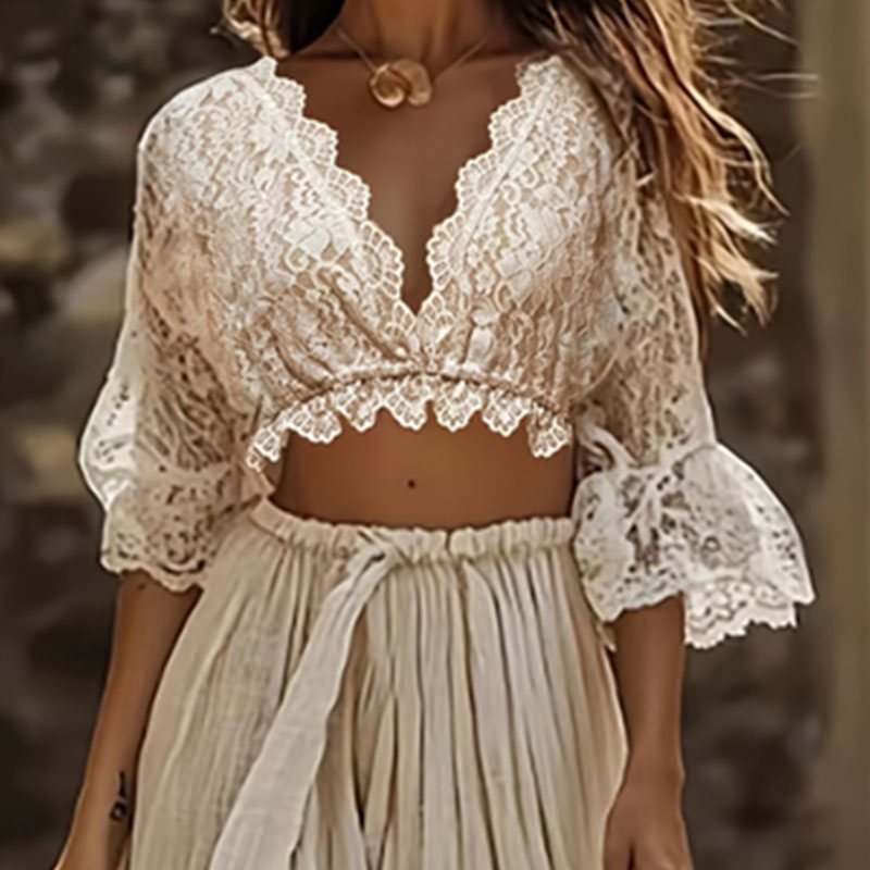 Womens Bohemian Lace Two Piece - Formal Women'S Wear 评论和价格