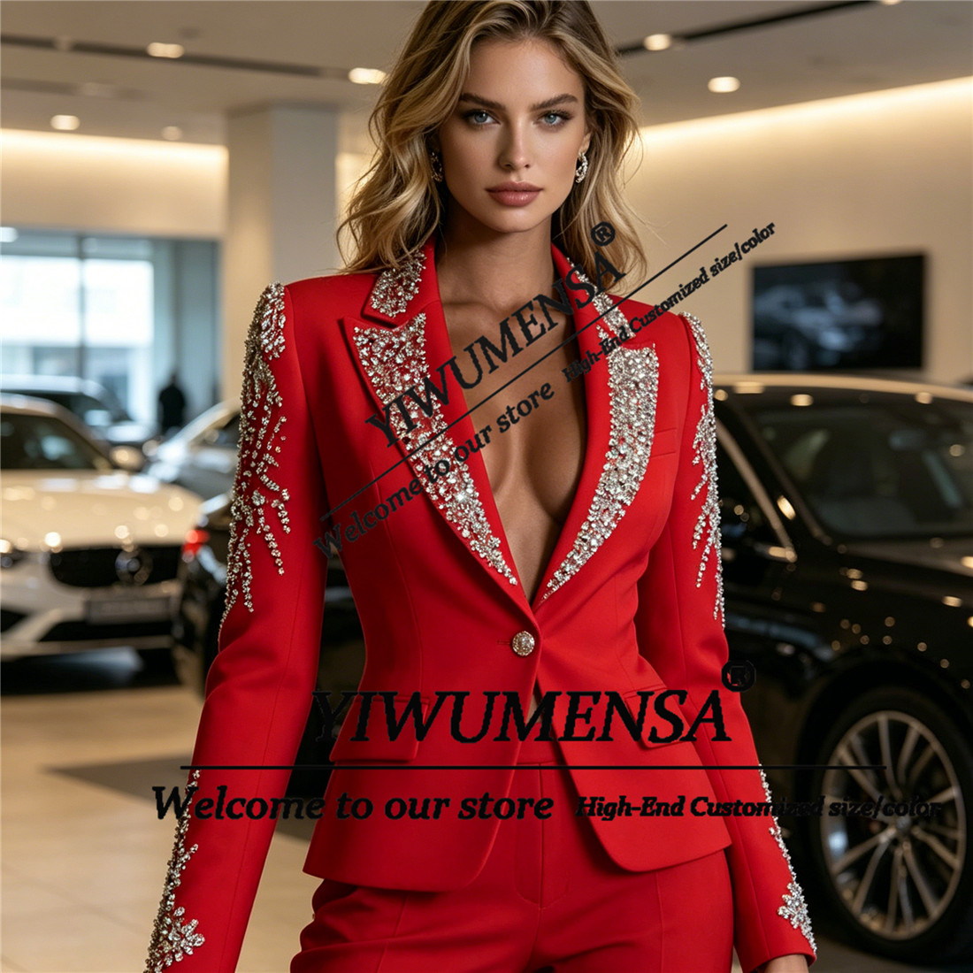 Luxury Women Suits 2 Pieces Se - Women'S Formal Wear Pants Suit 评论和价格