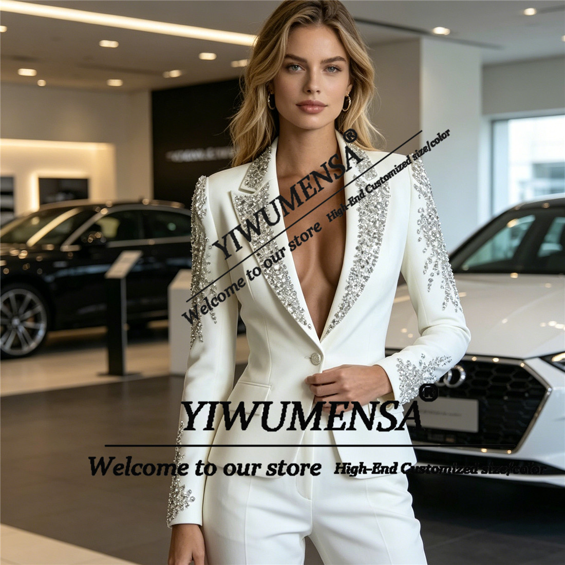 Luxury Women Suits 2 Pieces Se - Women'S Formal Wear Pants Suit 评论和价格