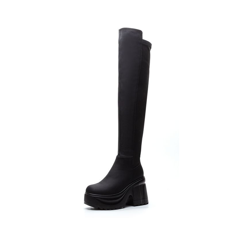 Womens Knee High Thick Sole Wi - Women Formal Wear Heels 评论和价格
