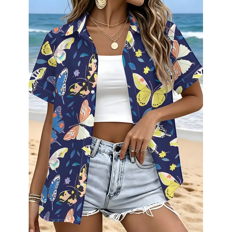 Women's Butterfly Print Full-B - Women Formal Wear Stitching 评论和价格