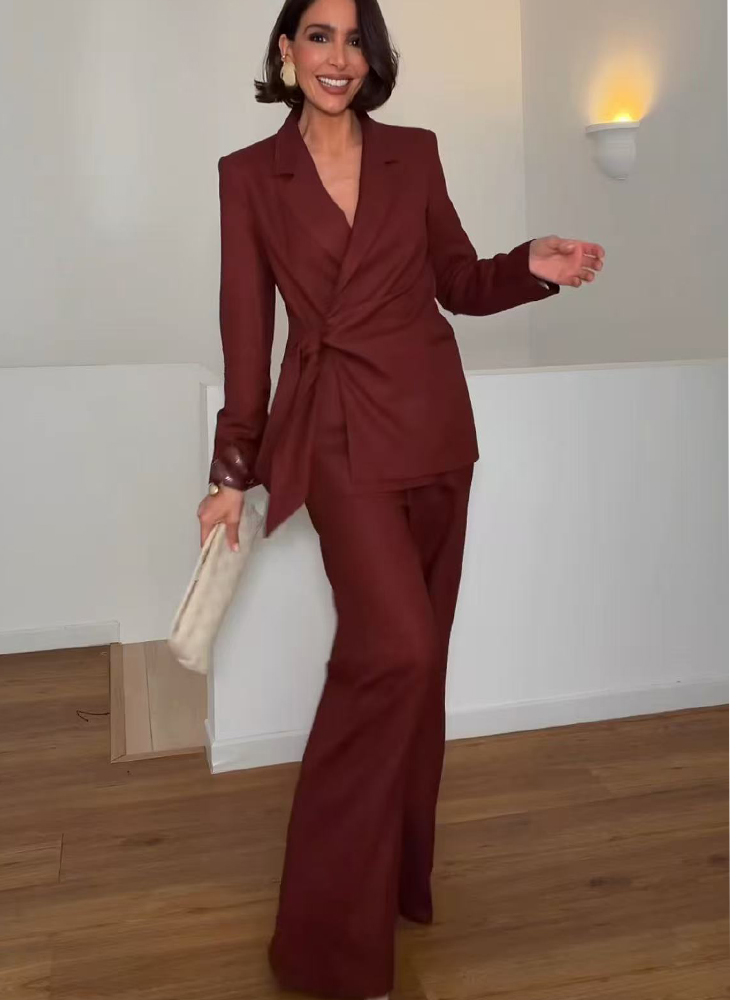 Fashion Office Ladies Blazer P - Women'S Formal Wear Pants Suit 评论和价格