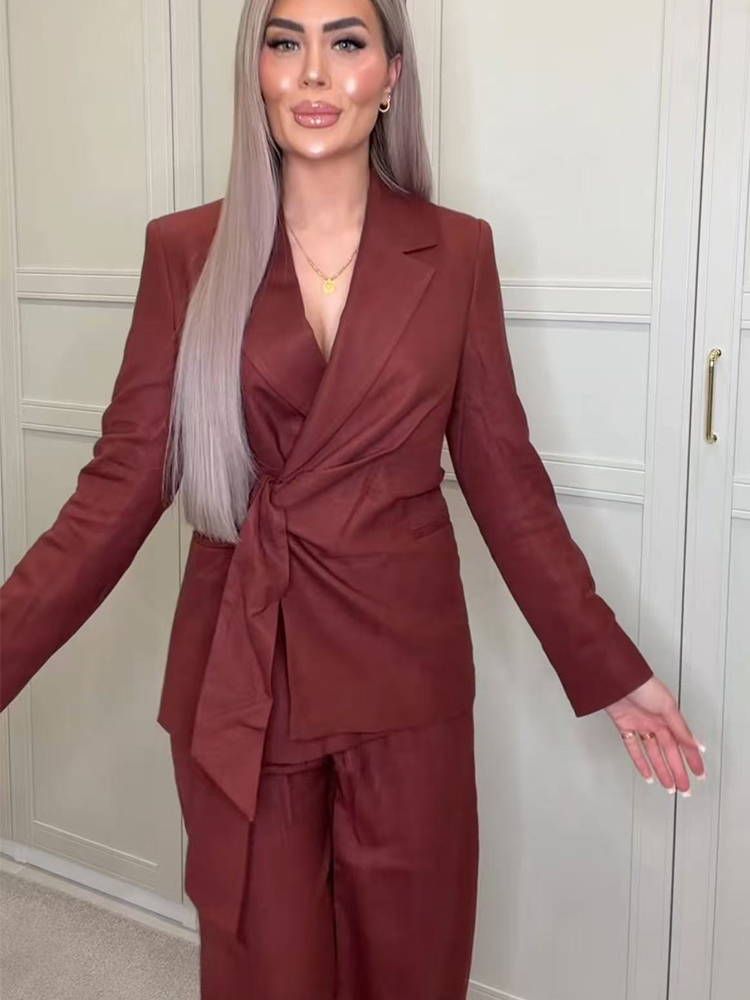 Fashion Office Ladies Blazer P - Women'S Formal Wear Pants Suit 评论和价格
