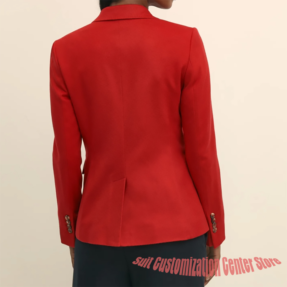 Women's Navy Woolen Clothes Si - Women'S Formal Wear Pants Suit 评论和价格