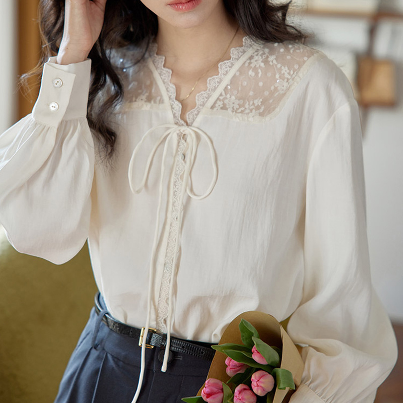 Long Sleeve Shirts Womens Sati - Women Formal Wear Korean 评论和价格