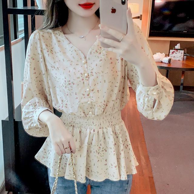 Long Sleeve Shirts Womens Plai - Women Formal Wear Korean 评论和价格