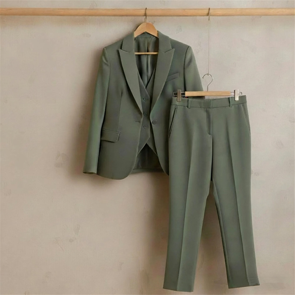 New Sage Green Women's Suit 3  - Women'S Formal Wear Pants Suit 评论和价格