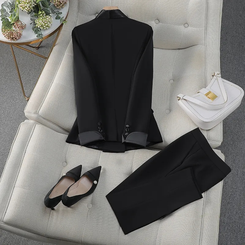 Elegant Red Black Women Pant S - Women Formal Wear With Black Blazer 评论和价格