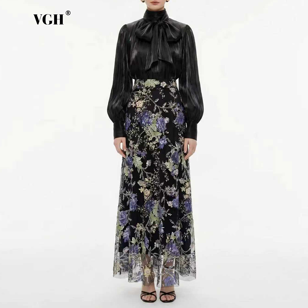 VGH Elegant Chic Black Floral  - Women'S Elegant Formal Wear 评论和价格