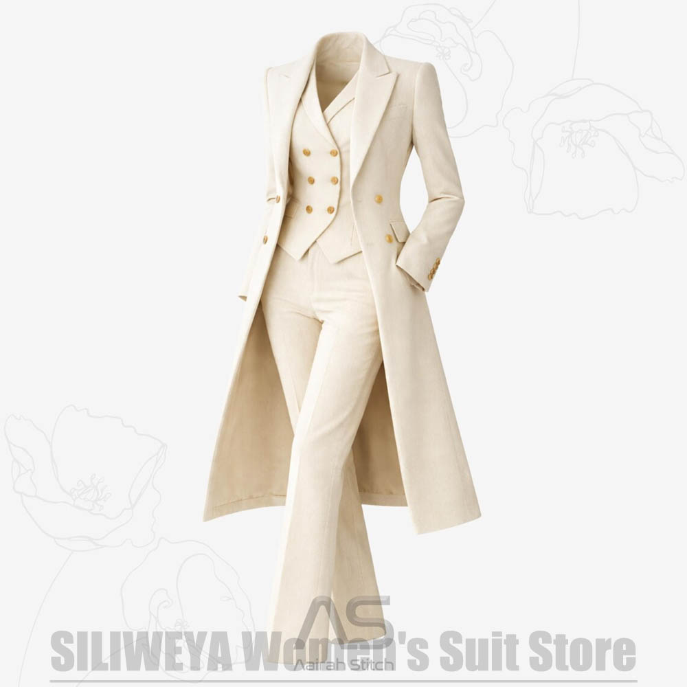 Women's Suit 3 Piece Double Br - Women'S Formal Wear Pants Suit 评论和价格