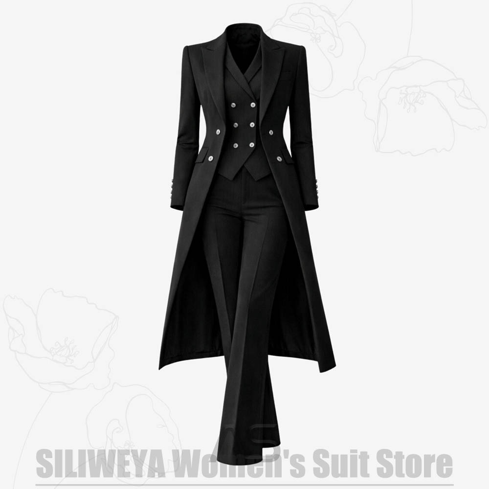Women's Suit 3 Piece Double Br - Women'S Formal Wear Pants Suit 评论和价格