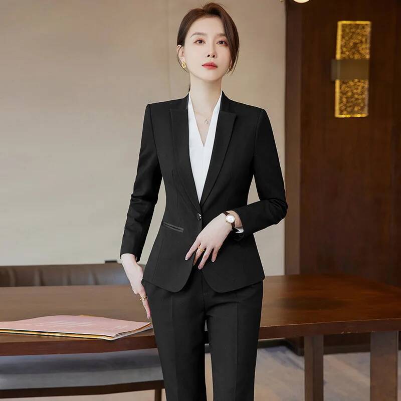 Ladies Office Work Wear Suits  - Women'S Formal Wear Pants Suit 评论和价格