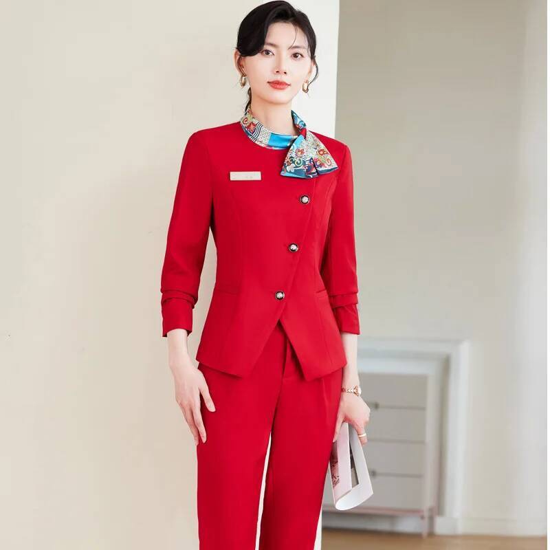 Plus Size Formal Elegant Style - Women'S Formal Wear Pants Suit 评论和价格