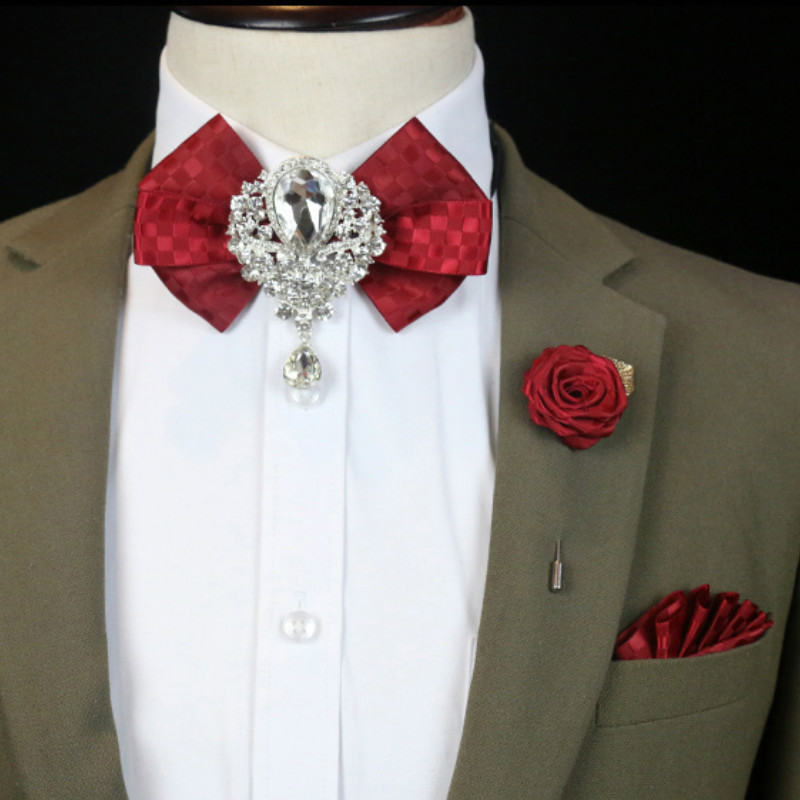 Men's Wedding Rhinestone Bow T - Women Formal Wear Korean 评论和价格