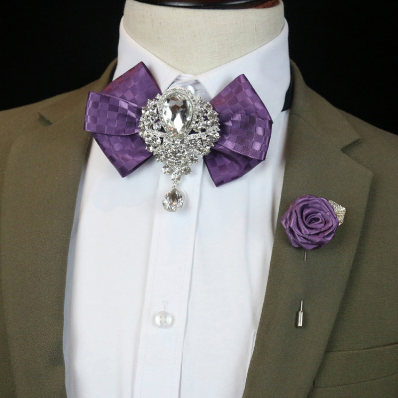 Men's Wedding Rhinestone Bow T - Women Formal Wear Korean 评论和价格