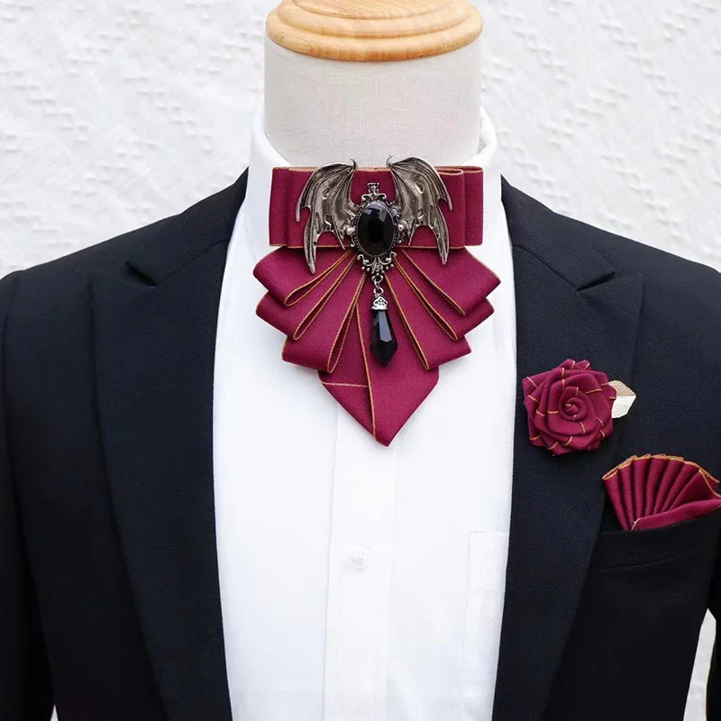 Men's Bow Tie Brooch Set Briti - Women Formal Wear Korean 评论和价格