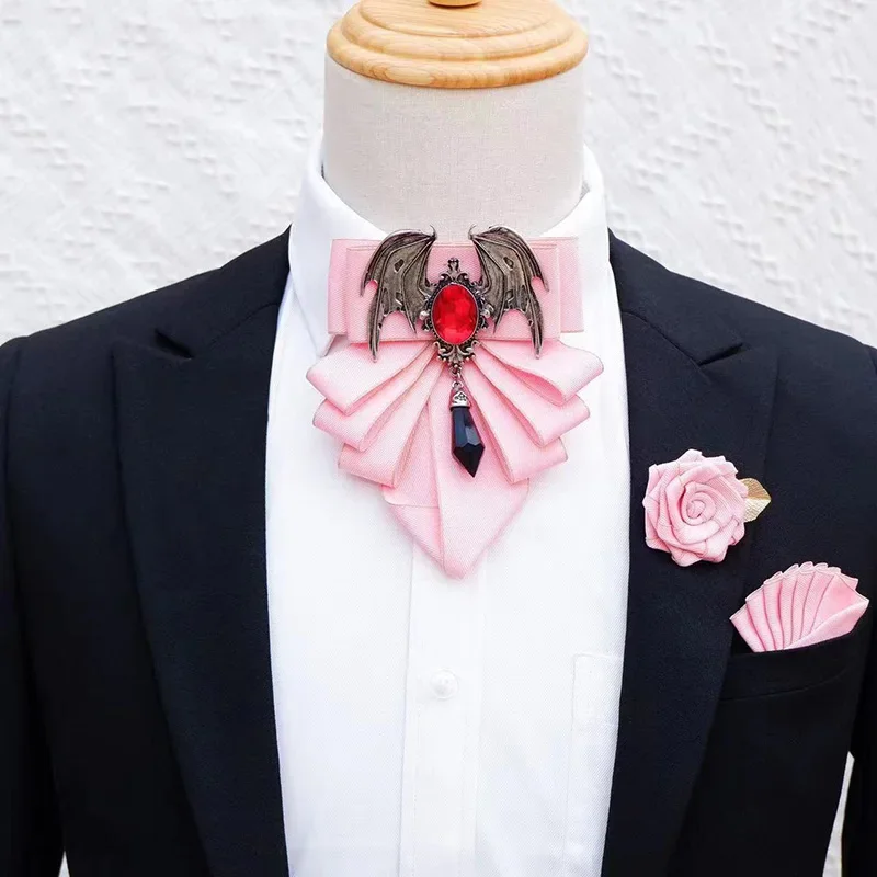 Men's Bow Tie Brooch Set Briti - Women Formal Wear Korean 评论和价格